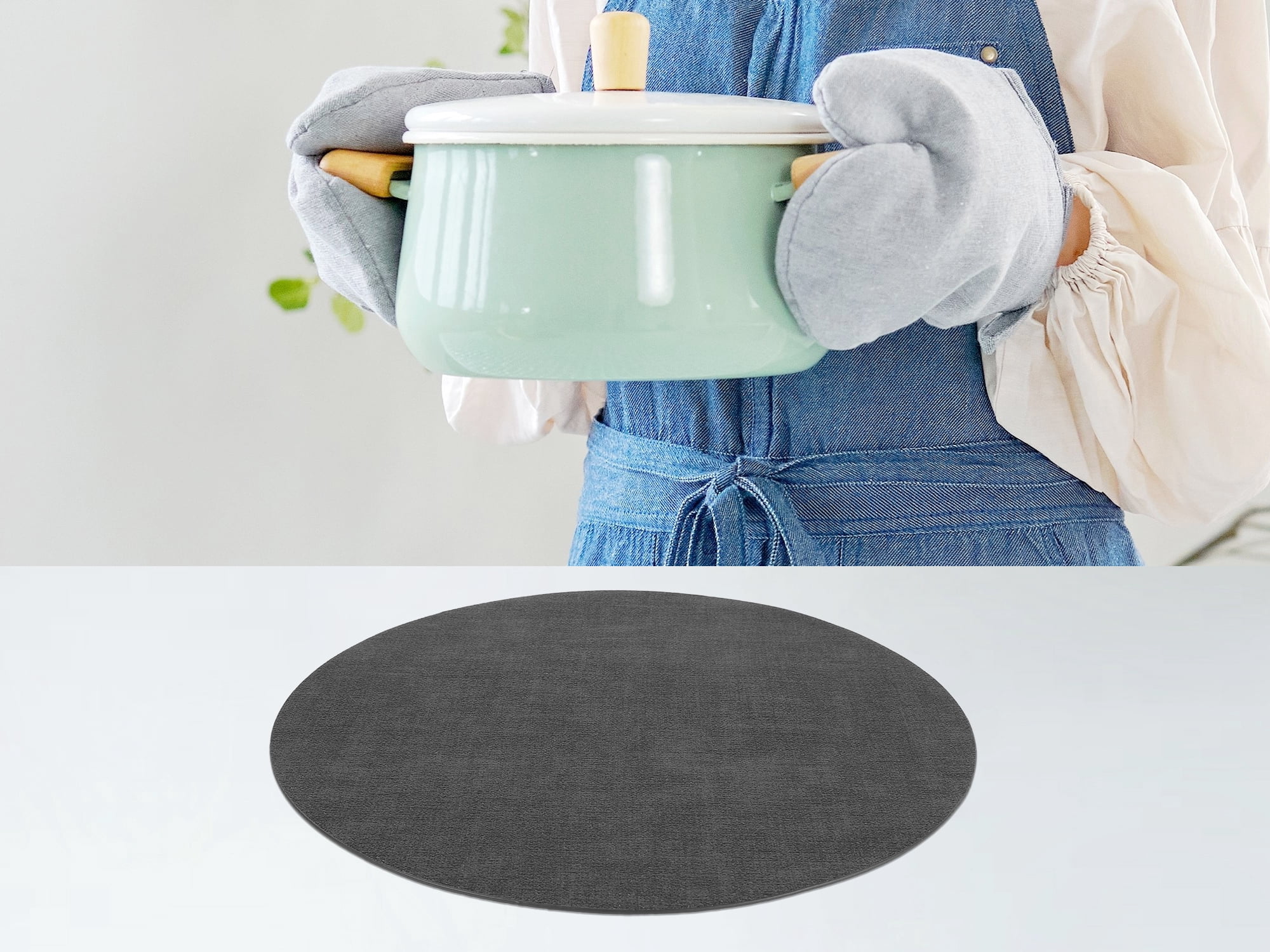 Unique Bargains Kitchen Placemats Washable Table Mat Wipeable Placemats Black 13x13in