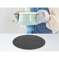 thumbnail image 5 of REGALWOVEN Set of 6 Placemats for Kitchen Dining Table Decor, Faux Leather Washable Heat Resistant Table Mat Wipeable Placemats Black 13*13in, 5 of 7