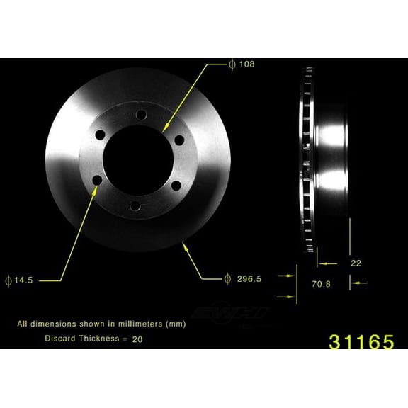 BENDIX PRT5078 Bendix Brake Rotor Fits select: 1995-2004 TOYOTA TACOMA, 1996-2002 TOYOTA 4RUNNER