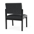 thumbnail image 3 of Lenox Wood Reception Waiting Armless Guest Chair / Black Wood / Dark Gray, 3 of 5