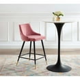 thumbnail image 2 of Hawthorne Collections 25.5" Velvet Tufted Counter Stool in Dusty Rose, 2 of 8