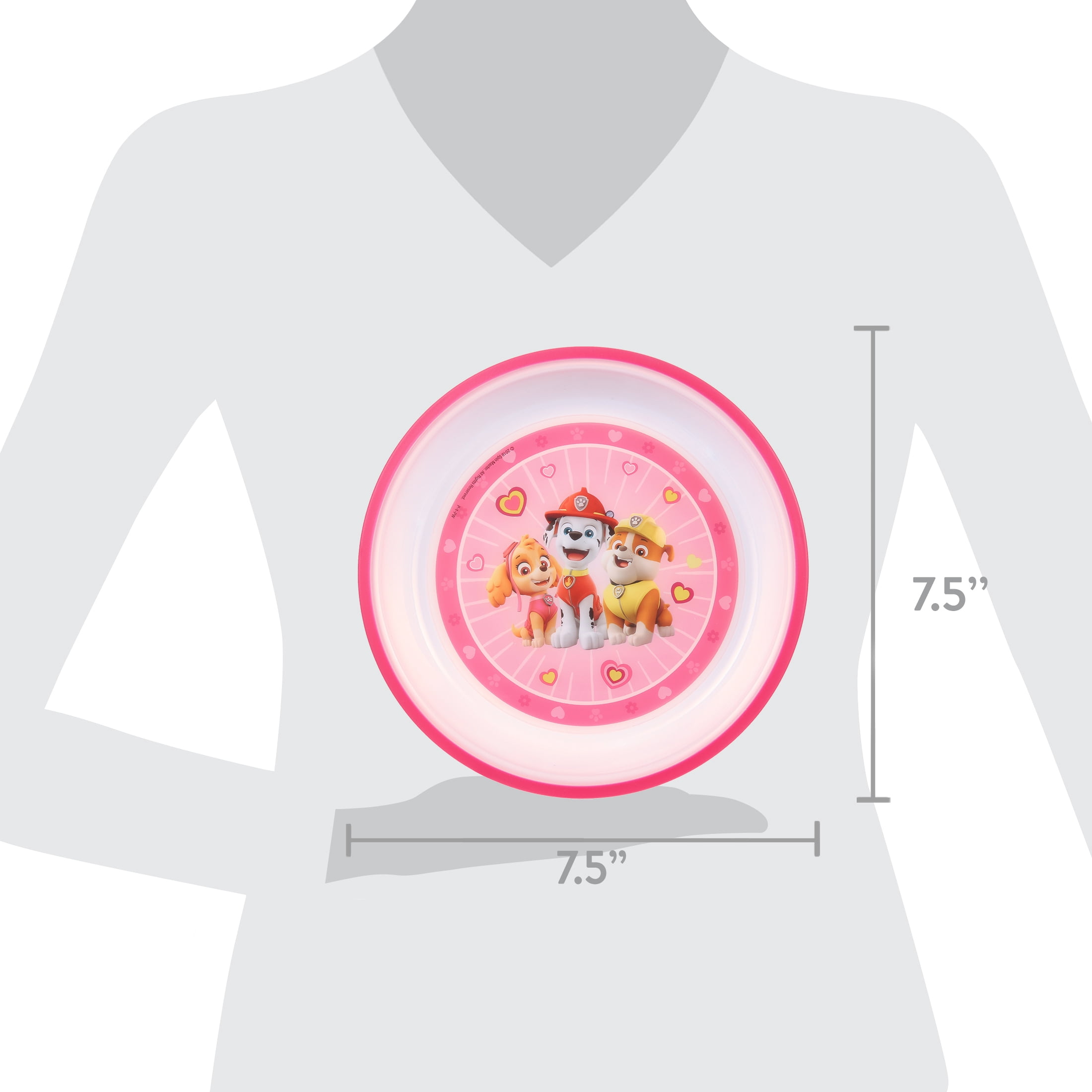 Playtex Paw Patrol Plates, Pink, 2 count