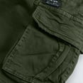 thumbnail image 2 of WREESH Men's Cargo Shorts Hiking Shorts Summer Outdoor Workout Shorts Casual Solid Color Fashion Elastic Waist Drawstring Shorts with Pockets Olive Green, 2 of 9