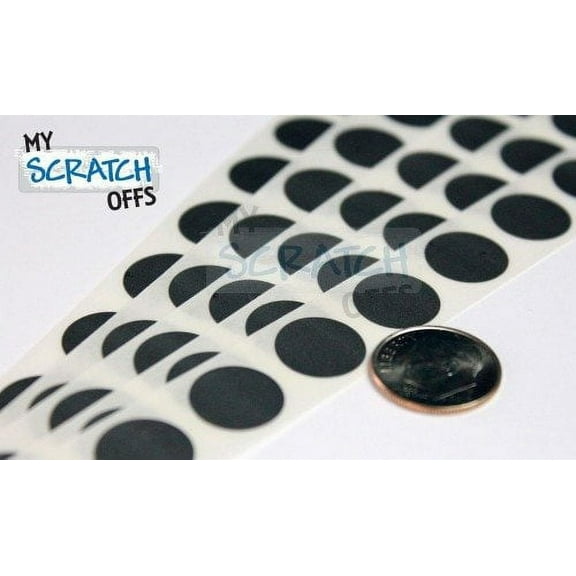 My Scratch Offs 0.50" Silver Round Scratch-off Sticker Labels, 1000 Count