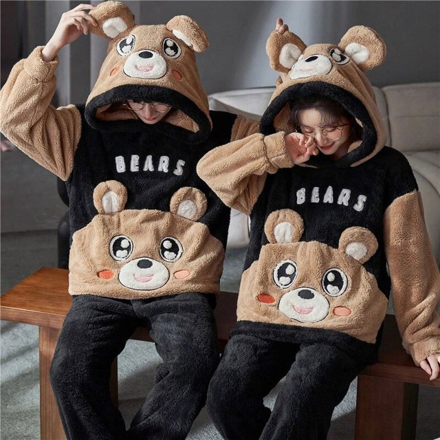 Conjunto de pijamas Unisex para parejas, ropa de dormir gruesa, traje de dinosaurio, ropa de casa suave y cálida, Sudadera con capucha, invierno, 5XL