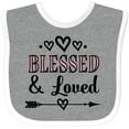 thumbnail image 3 of Inktastic Blessed and Loved Baby Girl Girls Baby Bib, 3 of 4