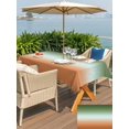 thumbnail image 5 of Outdoor Tablecloth with Umbrella Hole for Patio/Picnic/Party/Camping, Sage Green Orange Ombre Waterproof Table Cloth Rectangle Table Cover Washable, Contemporary Abstract Gradient (60"x 102"), 5 of 8