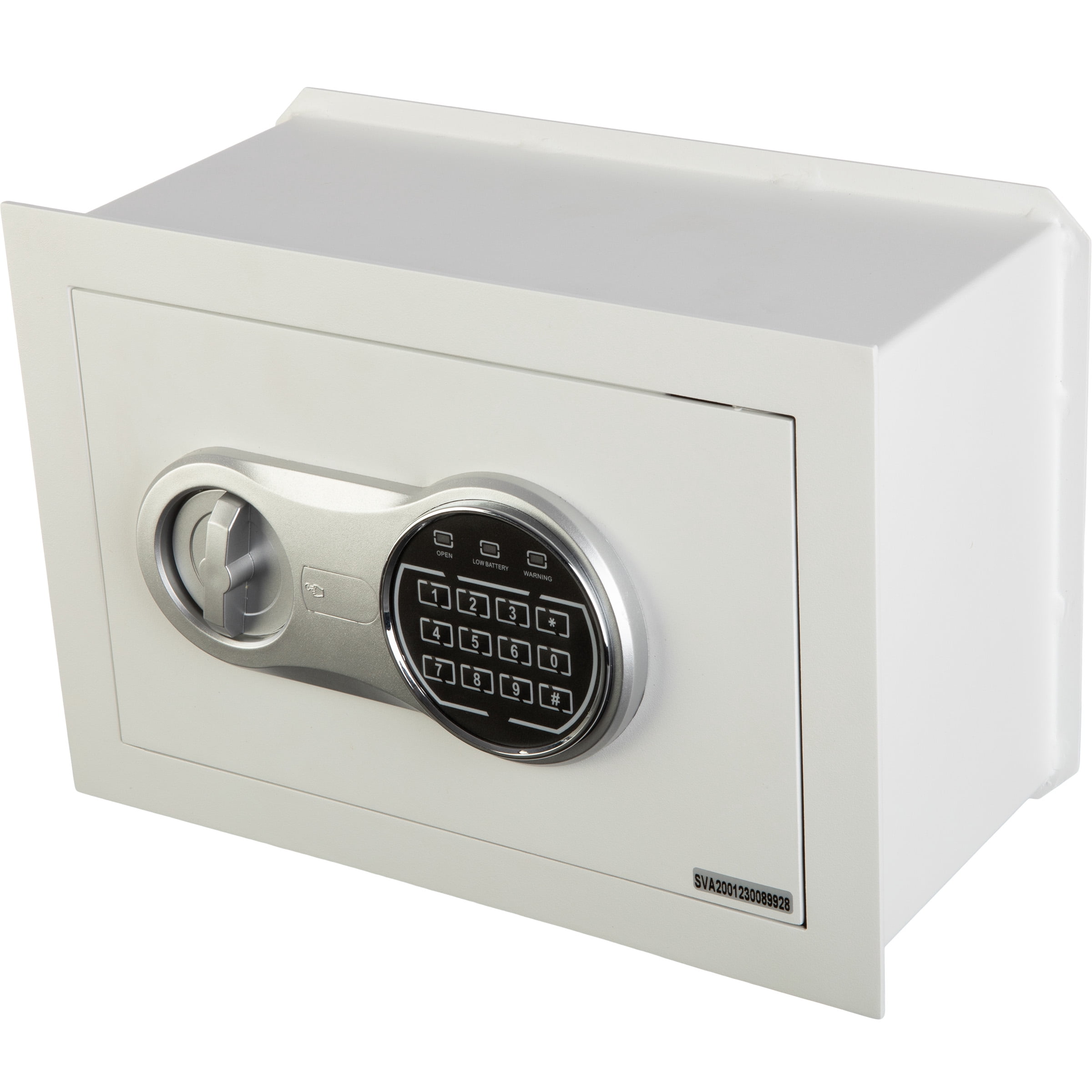 Stalwart Paragon In Wall Safe with Digital Keypad, 12.5" x 6" x 8.75", White
