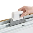 thumbnail image 3 of JilgTeok 3 Packs Window Cleaning Brush with Crevice Tool, Handheld Sill & Corner Cleaner, ABS Handle for Stubborn Dirt, Quick-Change Brush Heads for Tight Spaces, 3 of 5