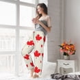 thumbnail image 4 of Uemuo Happy Canada Day Pattern Women's Wide Leg Palazzo Lounge Pants with Pockets Light Weight Loose Comfy Casual Pajama Pants-Small, 4 of 9