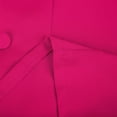 thumbnail image 4 of JGGSPWM Women's Lapel Double Breasted Blazer Basic Solid Color Long Sleeve Mid Length Suit Office Cardigan Outwear Blazer Hot Pink M, 4 of 9
