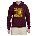 thumbnail image 2 of Straight Outta Washington was Fan | Fantasy Football | Mens Sports Hooded Sweatshirt Graphic Hoodie, Maroon, 2XL, 2 of 4