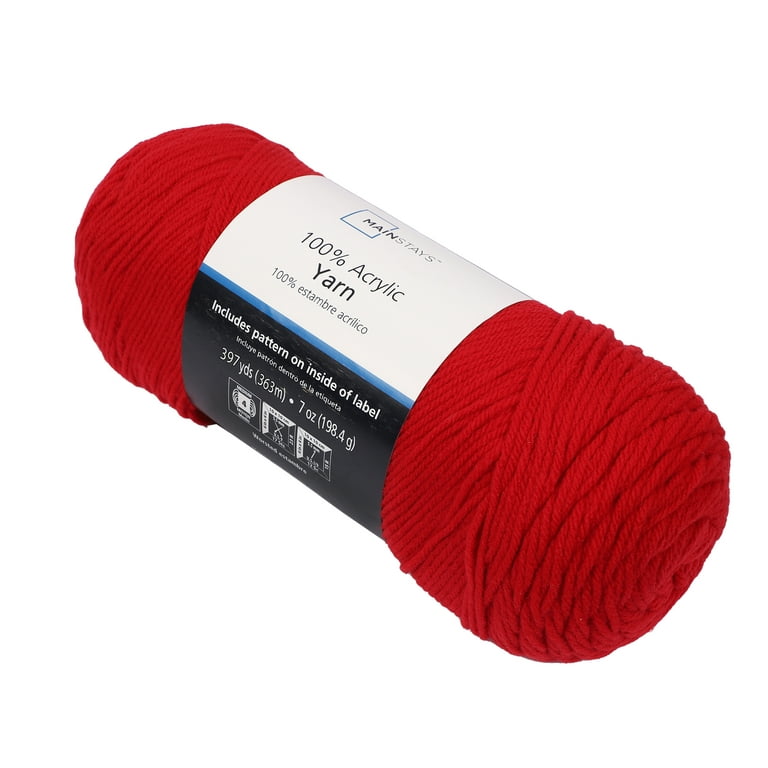 Cone Yarn Machine Hand Knitting Red Burgundy Millor Gloria Acrylic Nylon  1414Yds