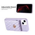 thumbnail image 4 of Dteck Wallet Case for iPhone 15 Plus, Cute Luxury Bag Design, Elegant Purse Flip Card Pouch Cover Soft PU Leather Case with Shoulder Strap,Light Purple, 4 of 6
