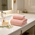 thumbnail image 4 of Huzdenx 2‑Pack Towel Set, Includes 1×Washcloth & 1×Bath Towel, Soft Absorbent Polyester Household Bath Towels for Bathroom, 27.5×55.1in Bath Towel,13.7×29.5in Hand Towel, Multiple Colors Available, 4 of 4