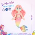 thumbnail image 5 of Athoinsu Sirena Princesa Animal De Peluche Mimoso Suave Abrazando Peluche Muñeca Cumpleaños Día Del Niño Navidad Para Niños Pequeños Niñas Rosa 15.5'', 5 of 5