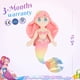 thumbnail image 5 of Athoinsu Sirena Princesa Animal De Peluche Mimoso Suave Abrazando Peluche Muñeca Cumpleaños Día Del Niño Navidad Para Niños Pequeños Niñas Rosa 15.5'', 5 of 5