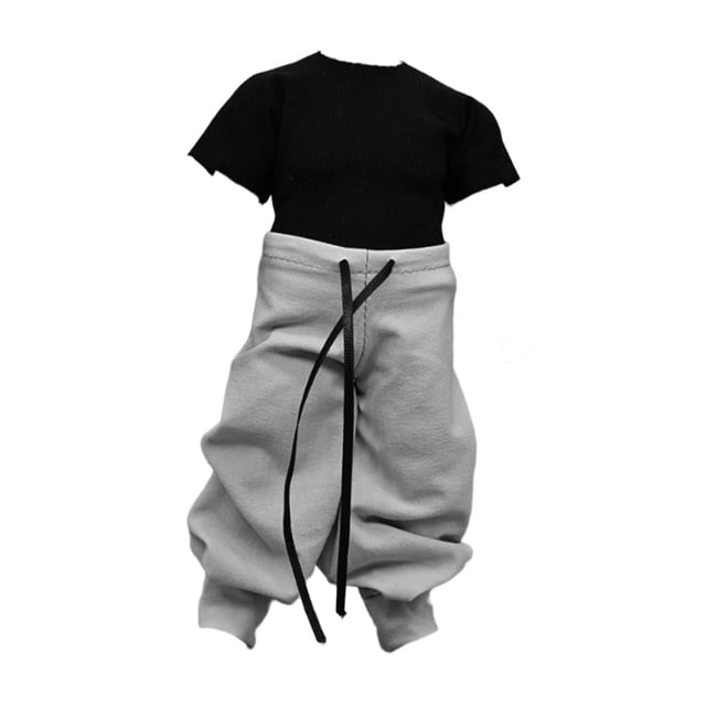 Pantalones y camisa para muñeca a escala 1/12, minipantalones largos de pierna ancha, de cosplay, ropa para figuras de acción masculinas de 6
