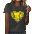thumbnail image 1 of EQWLJWE Hauts d'Été pour Femmes Hauts pour Femmes en Liquidation Mode Femmes Été Ample Imprimé Col Rond T-Shirt Manches Courtes Blouse Décontractée, 1 of 4