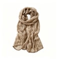 thumbnail image 4 of 3D Bow Texture Scarf Soft Mist Long Wrap & Shawl with Layered Detail, 4 of 6