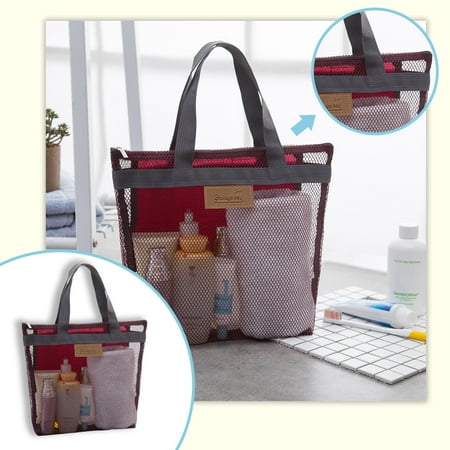 

Hxoliqit Outdoor Mesh Beach Bag Outdoor Wash Swimming Bag Mesh Bag Travel Bag Storage Boxes Storage Bag Organizer Storage Bags