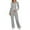 Grey, variant on MDUKONU Women's 2-Piece Tracksuit - Zip Up Hoodie & Wide Leg Pants Black M