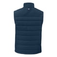 thumbnail image 3 of Men's Cutter & Buck Navy Detroit Tigers Evoke Hybrid Eco Softshell Recycled Full-Zip Vest, 3 of 3
