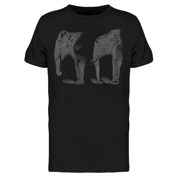 Vintage Design, Elephants T-Shirt Men -Image by Shutterstock, Male Large