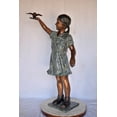 thumbnail image 3 of Young Girl Holding a Bird Outside at The Park - Size: 21"L x 11"W x 49"H., 3 of 12