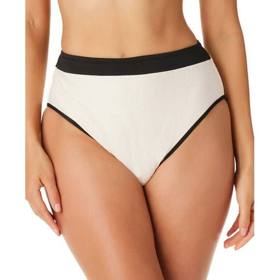 Sanctuary WHITE SAND Snake Bite Banded High-Leg Swim Bottom, US Large