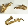 thumbnail image 3 of Mini instrumento de juguete para decoración de instrumentos musicales para el dormitorio de los niños en casa (dorado, patrón de saxofón), 3 of 8