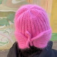 thumbnail image 5 of D-GROEE Knitted No Brim Flanging Earflap Beanie Hat Thicken Winter Snow Ski Hat Ladies, 5 of 6