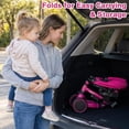 thumbnail image 5 of INFANS 9-in-1 Foldable Toddlers Tricycle, Converts Stroller to Balance Bike with Adjustable Push Handle, Canopy & Backrest, Pedal Conversion, Retractable Rear Wheels for 1-6 Years, 5 of 9