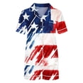 thumbnail image 5 of Fewfanhot Women's AmericanFlag Print Pajamas Set, 2 Piece Button Down Short Sleeve Top and Shorts Loungewear, Soft Breathable Sleepwear for Women, 5 of 7