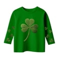 thumbnail image 3 of Kiijoy St. Patrick's Day T Shirt for Girls Cute Clover Graphic Tee, Sizes 10-11, 3 of 3