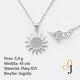 thumbnail image 2 of Collar De Sol Con Centros De Zirconia Para Mujer Plata 925 Plateado, 2 of 5