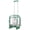 Green, variant on Transparent Pet Trolley Box, Cat Carrier with Wheels, Hard Shell Pet Rolling Backpack with Telescopic Handle, Detachable Shoulder Strap, for Travel Outdoor