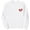 White-03, variant on Valentines Red Heart Mens Sweatshirt Long Sleeve