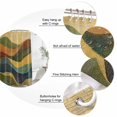 thumbnail image 6 of Shower Curtain Bathroom Set Mountain Abstract Geometric Waterproof Fabric Shower Curtains with Grommets&Hooks, Retro Style Privacy Bath Curtain for Bathtub 72x72in, 6 of 9