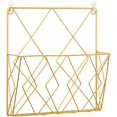thumbnail image 1 of Wall Mounted Magazine File Rack Organizer, Hanging Document Rack, Metal Wire Wall Mounted Magazine Folder Holder Rack for Magazines Novels Recipes, 1 of 8