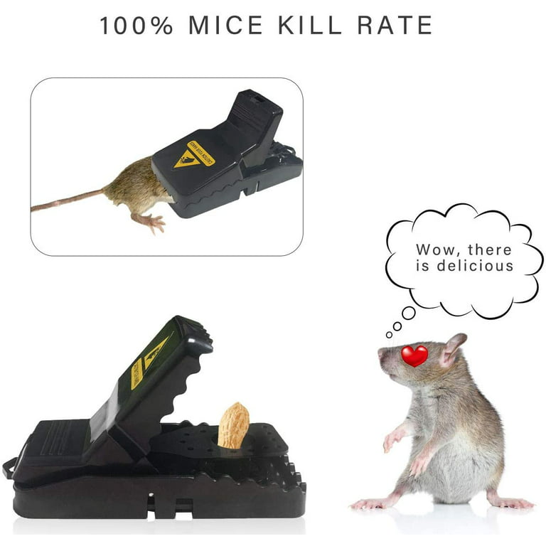 2/4pcs, Trap Mousetrap Indoor Large Reusable Effective Mousetrap Indoor  With Teeth Like Bait Cups Mouse Traps With Powerful Bites To Catch Mice