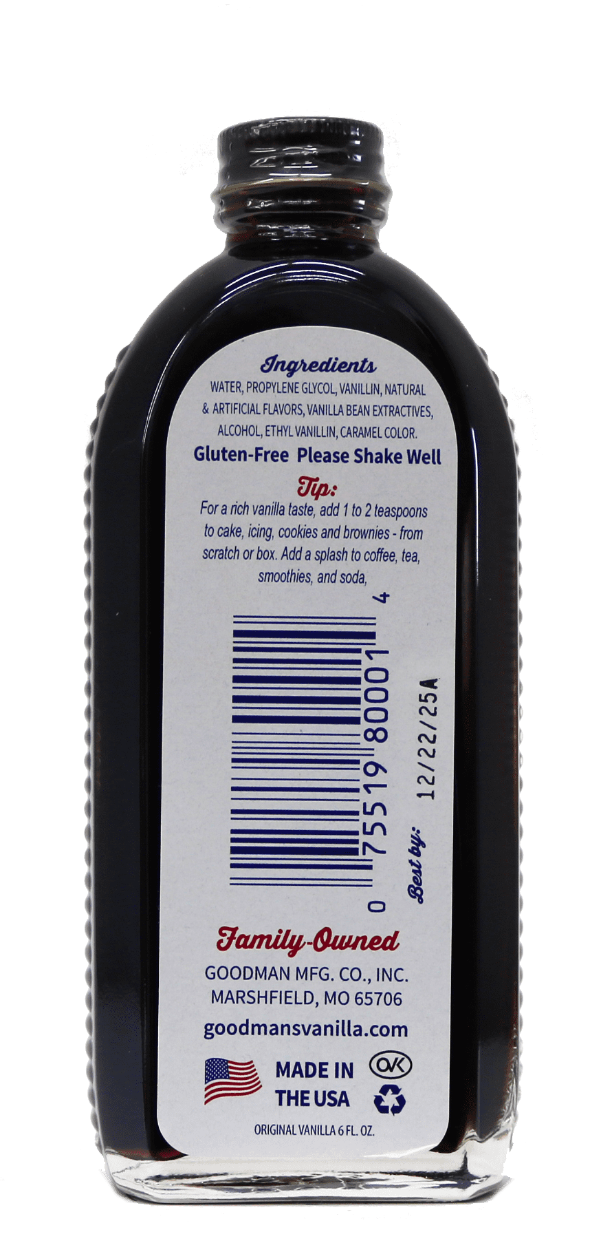 Goodman's Vanilla Original Double Strength Nat & Art, 6 oz