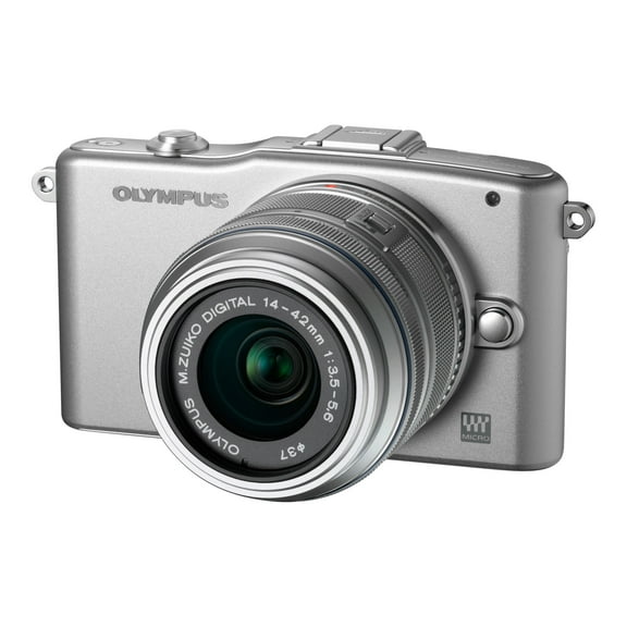 Olympus PEN E-PM1 - Digital camera - mirrorless - 12.3 MP - Four Thirds - 3x optical zoom M.Zuiko Digital 14-42mm II lens - silver