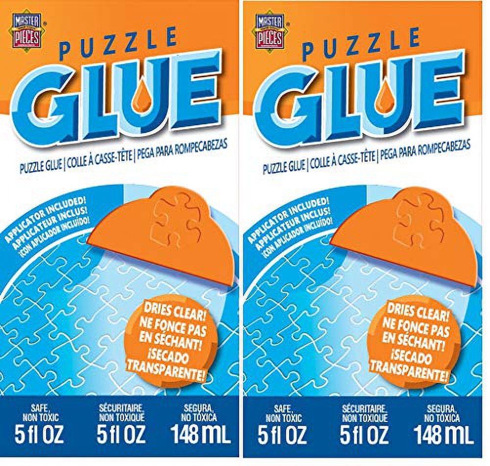  MasterPieces - Jigsaw Puzzle Glue & Wide Plastic Spreader, 5oz  - 2 Pack - Clear : Toys & Games