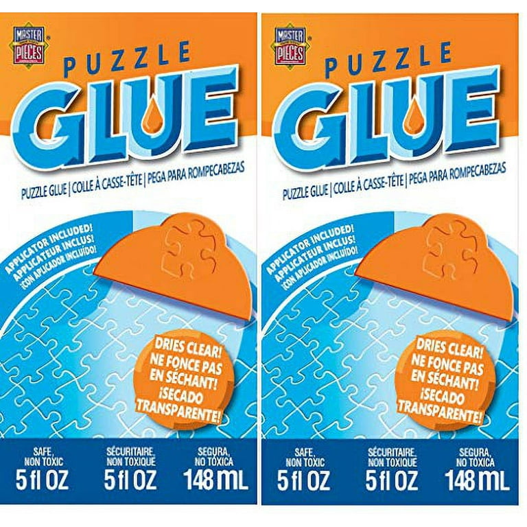 MasterPieces - Jigsaw Puzzle Glue & Wide Plastic Spreader, 5oz - 2 Pack -  Clear