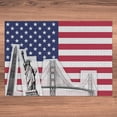 thumbnail image 5 of Ambesonne American Jigsaw Puzzle Durable Cardboard, Golden Gate Bridge Statue, 1000 pcs, Navy Blue White Red, 5 of 5