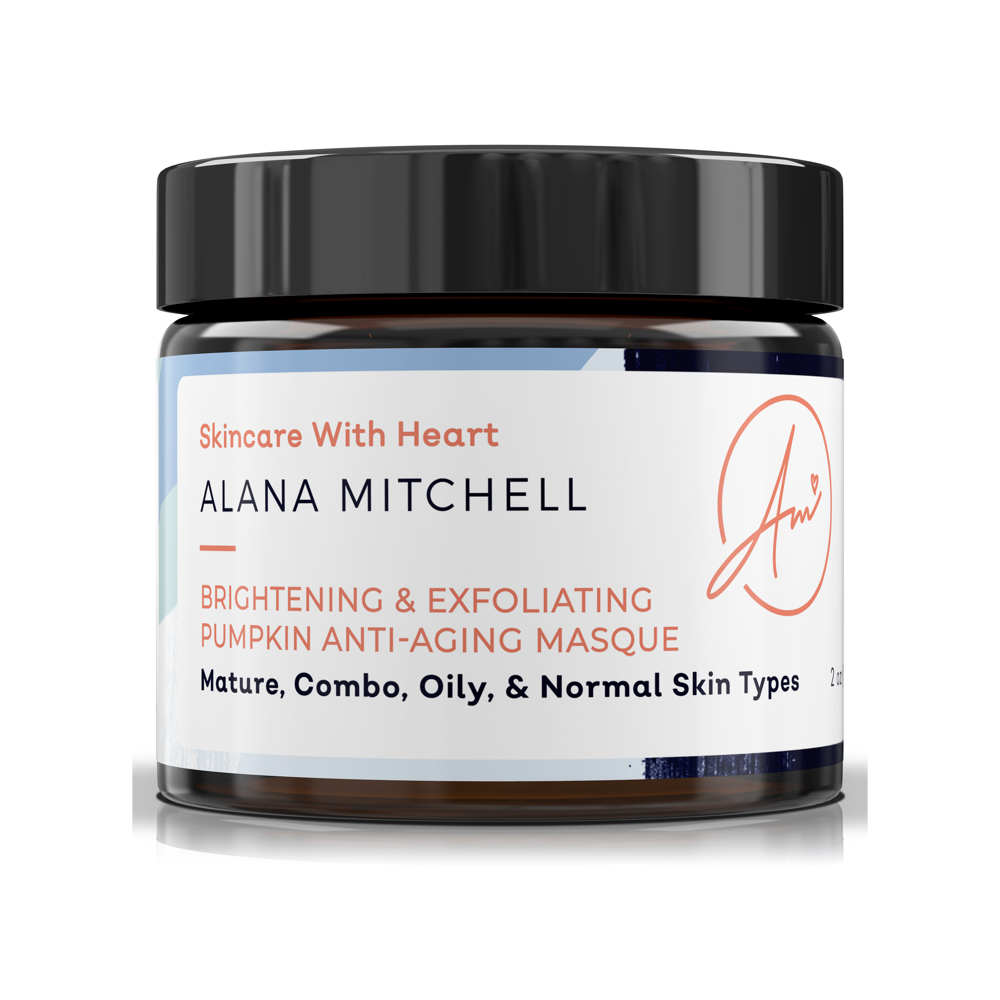 Brightening Pumpkin Enzyme Face Mask 2oz W/Glycolic Acid, Lactic and