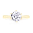 thumbnail image 2 of 1 1/2 ct. t.w 7.5MM Round Cut Lab Created Moissanite Diamond Solitaire Engagement Ring For Women In 10K Solid Yellow Gold (G-H Color, VVS1 Clarity, 1.50 Cttw)-4.5, 2 of 7