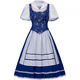 thumbnail image 2 of Vestido de princesa Bella, disfraz de Bella para cosplay, vestido de sirvienta azul para mujer, traje de fiesta de carnaval de Halloween, 2 of 4