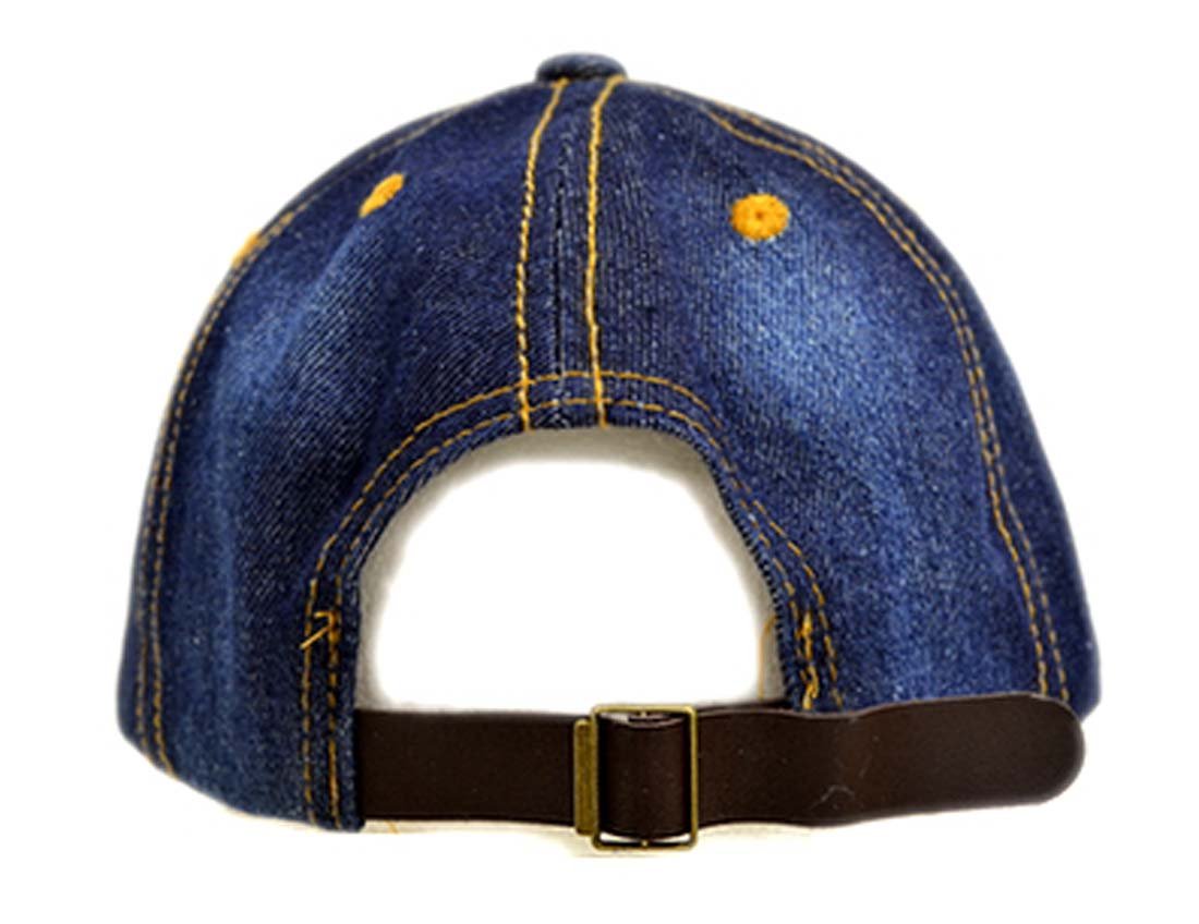 BAIELFES Adjustable Baseball Cap Leisure Rhinestones Flowers Jean Snapback Baseball Hat